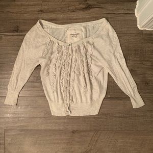 Abercrombie Ruffle Cardigan